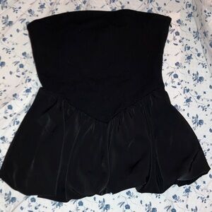 Elegant Black Strapless Top